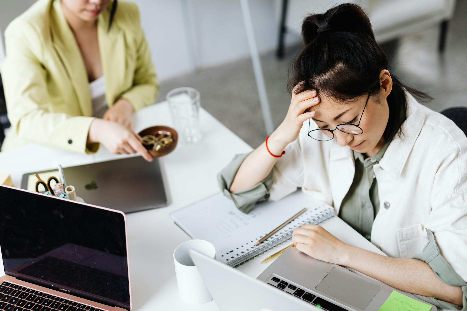 Woman studying using Nexus AI Essay writing tool